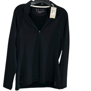 PETER Millar,women,black quarter zip, athletic,NWT,(190$) UPF 50+,Med,sporty